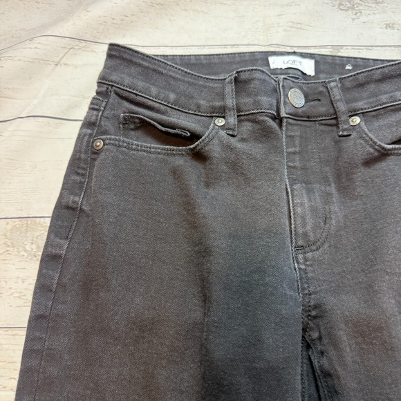 LOFT Curvy Skinny Mid Rise Black Denim Jeans Pants Women's Size 4 - Picture 2 of 16